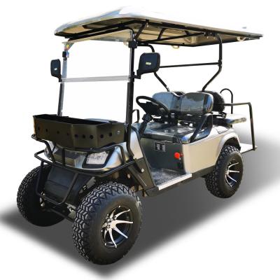 China Customized Black Community UTV Golf Cart Trolley 4 Person With Off Road Tire for sale