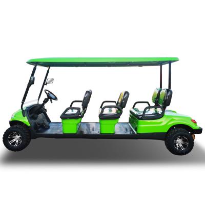 China Carrinhos de golfe elétricos para praia 8 passageiros Ônibus de golfe elétrico com pneu de 12 e 14 polegadas à venda