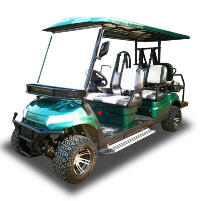 Chine Vert Nouveau modèle de luxe batterie au lithium chariot de golf électrique tous les pneus route légale 6 passagers à vendre