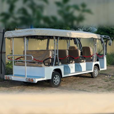 China 14 Passengers Electric Sightseeing Car Road Legal Mini Bus UTV White Color Support Free ODM for sale