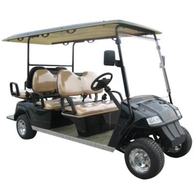 China 4 6 Seater Lithium Ion EV Global Golf Carts With 40 Mph Power Steering Foldable Seat LCD Headlight LED Screen for sale