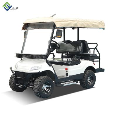China 6 Seater Electric NVE LSV Limousine Golf Cart With Rainproof Sunshade Curtains for sale