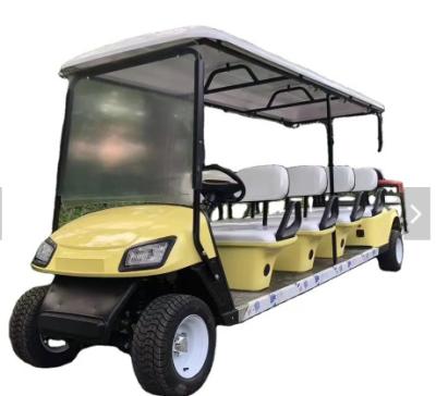 Китай Цвет желтого цвета тележки для гольфа лимузина прецедента автомобиля клуба 10 человек изготовленный на заказ продается
