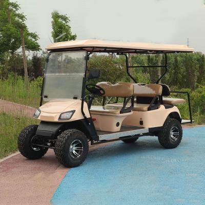 China ODM 6 Seater Legal Street Electric Golf Cart With Lithium Battery And Off-Road Tires And Rear Foldable Seat for sale