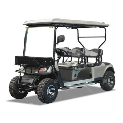 China 4 Seater Legal Street Electric Golf Cart with lithium battery and foldable back seat and large storage space for sale