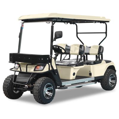 China White 2 Rows 4 Seater Golf Cart Customizable Color With Front Basket Eazy Drive for sale