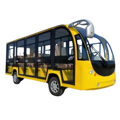 China Gelber Farbe Elektrischer Mini-Sightseeing-Bus mit Blei-Säure-Batterie Maximalgeschwindigkeit 40 km/h zu verkaufen