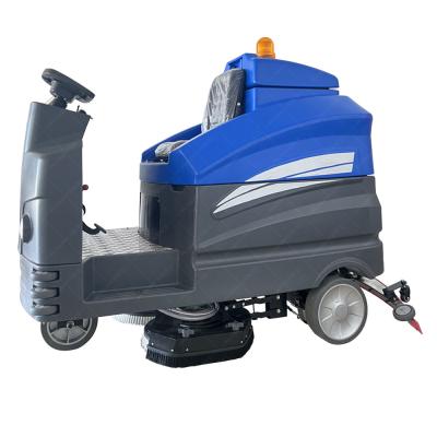 China Ride On Floor Scrubber Mechanical Electric Industrial Vacuum Sweeper With Brush for sale