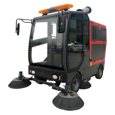 China Road Cleaning Mechanical Electric Vacuum Sweeper Machine Truck With Brush for sale