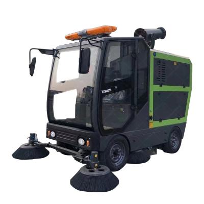 China New Energy Industrial Ride On Street Floor Road Electric Vacuum Sweeper Big Motor for sale