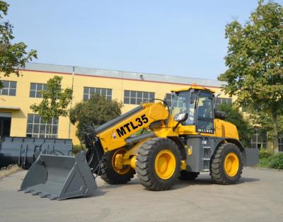 China 3.5 toneladas Telescópica para el manejo agrícola Cargador de ruedas MTL35 1.5cbm Capacidades de cubo en venta