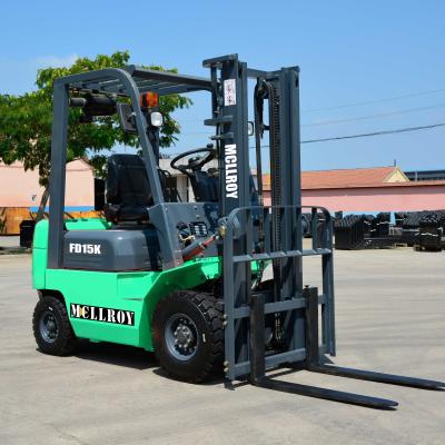 Chine 3 Meters Lift Height Diesel Counterweight Forklift FD15 Dynamic Load Sensing Hydraulic Steering System à vendre