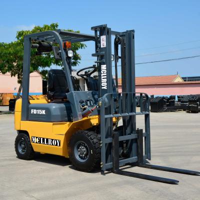 China Solid Tire Counterbalance Forklift Truck FD15 2040Mm Overhead Guard Height à venda