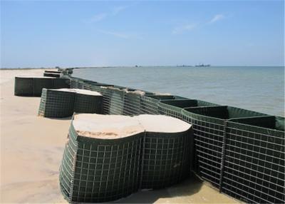China Barrera de la inundación de HESCO/barrera defensiva con la tela del geotextil del color verde en venta en venta