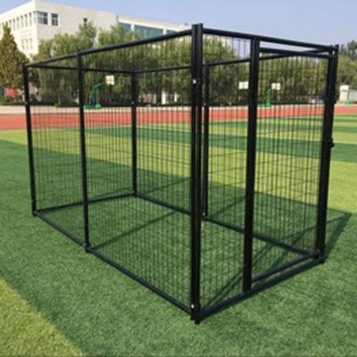 China Welded Wire Mesh Outdoor Dog Kennel Durable Black Color Easy To Install for sale