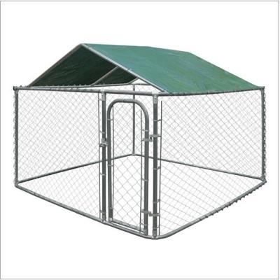 China Galvanized Heavy Duty Chain Link Dog Kennels Durable 10'L*10'L*6'H Size for sale