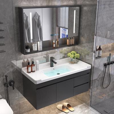 China Wall Mounted Pvc Modern Bathroom Vanity Cabinet Graphic Design en venta