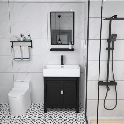 China 0.6m Ceramic Basin Smart Bathroom Cabinet Floor To Ceiling Moistureproof for sale