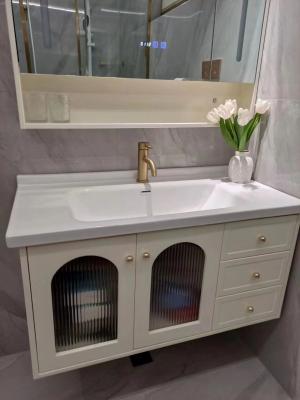 China Stylish Wash Basin 1800mm Grey Bathroom Mirror Cabinet Storage Te koop