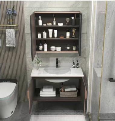 China Grey Ceramic Basin Modern Bathroom Sink Vanities Mirror Included Te koop