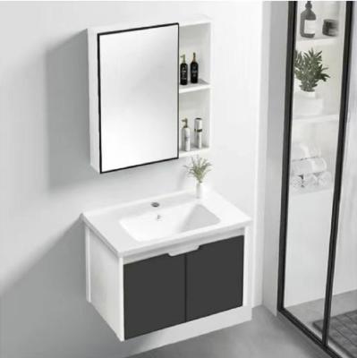 China Ceramic Basin Modern Bathroom Mirror Cabinet With Long Lasting Performance for sale