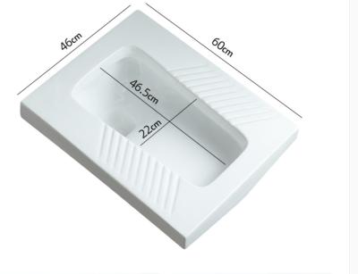 China Piso simple de cerámica de Pan Toilet Anti Odor Toilet de la posición en cuclillas del pedal - montado en venta