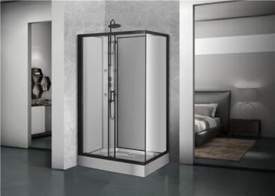 China Square Bathroom Shower Cabins Black Acrylic ABS Tray Black Painted 1200X80X225cm for sale