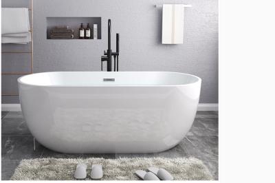 China Acrylic Thin Edged Sanitary Bathtub Extra Deep Soaking Tub Adult Thermal Insulation for sale