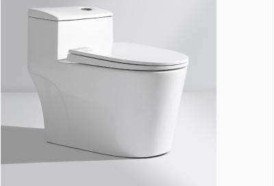 China White One Piece Ceramic Toilet Commode One Piece Latrine Seat for sale