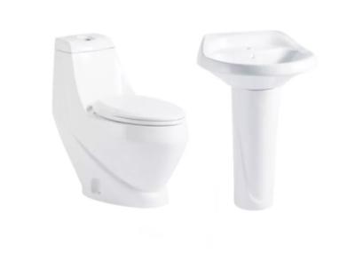 China Gravity Double Flush One Piece Bathroom Toilet All In One Toilet 690X370X760mm for sale