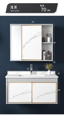 China Wall Mounted Bathroom Wash Basin Cabinet With Mirror Designs for sale