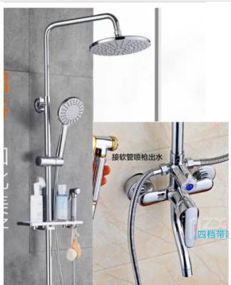 China Chrome Bathroom Shower Head Set 22mm Rain Mixer Shower Combo Set for sale