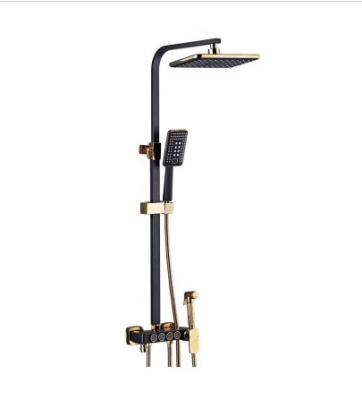China Smart Exposed Adjustable Rain Shower Bathroom Thermostatic Control Brass for sale