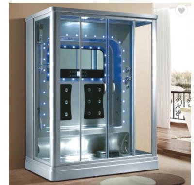 China Prefabricated  Bathroom Shower Cabins Tempered Glass Steam Shower Bath Cabin for sale