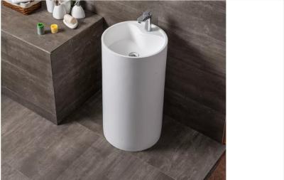 China One Piece Pedestal Wash Basin Face 20 22 24 Inch Wash Basin Easy Clean for sale