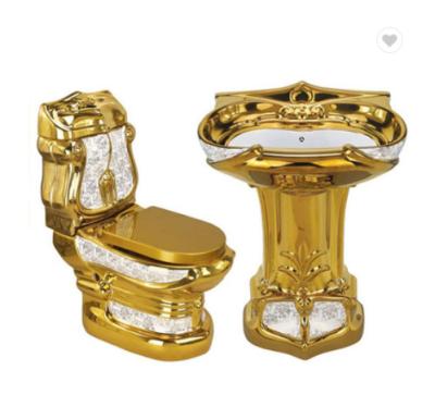 Китай Повешенный стеной шара таза мытья туалета золота умывальник керамического Freestanding продается