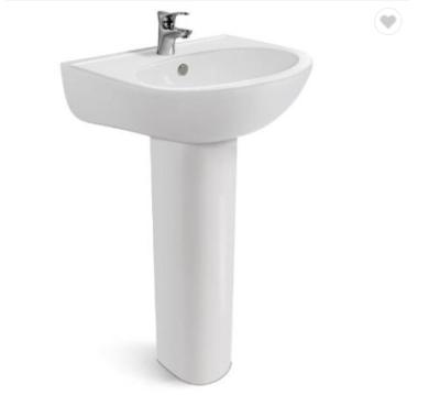 China Multi Style Bathroom Wash Basin Integrated Pedestal Wash Basin for sale