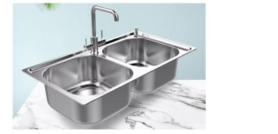 China Two Vegetable Washing Basin 30 Inch Double Basin Farmhouse Sink With Accessories for sale