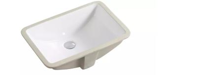 China Countertop Bathroom Wash Basin Rectangle Porcelain Cupc Undermount for sale