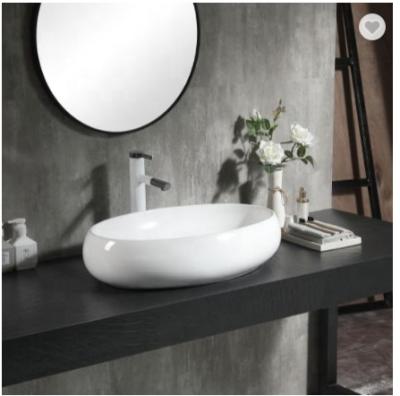 China Small Pedestal Table Top Ceramic Wash Basin Europe Modern Easy Clean for sale