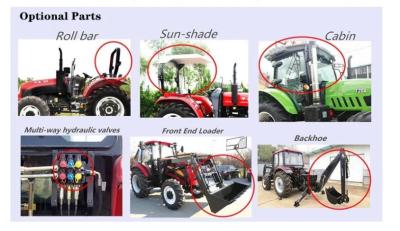 Chine Approvisionnement 55HP 4WD d'usine de la Chine mini/tracteur de jardin/verger/agricole/à plat de pneu pneu d'avant de ferme de tracteur avec l'embout avant à vendre