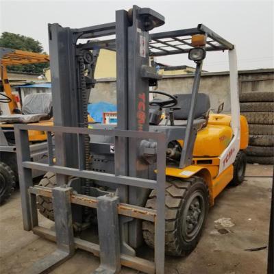 China Used Tcm Forklift 3 Ton, Isuzu Engine Forklift with 2 Stages /3 Stages for sale