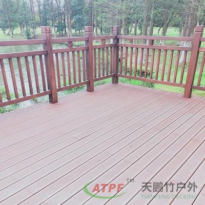 China Balcony Porch Bamboo Deck Railing Baluster Sustainable for sale