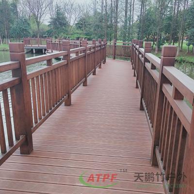 China Backyard Baluster Bamboo Banister ISO14000 Certificated for sale