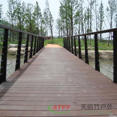 China Pasarelas de cubierta exterior Tablas de cubierta de 6 pies Tableros de cubierta Material de bambú natural en venta