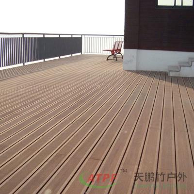 China Fused Bamboo 125mm Decking Boards Outdoor Flooring Customized for sale