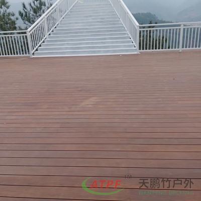 China Anti Slip Bamboo Outdoor Decking Boards Patio Wood Planks for sale