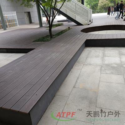 China Flat Carbonized Solid Bamboo Compressed Bamboo Decking for sale