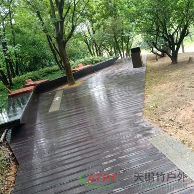 China ISO14000 Dark Bamboo Decking Boards for Balcony Park 12 Ft for sale