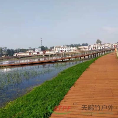 Chine Planches de terrasses en bois de bambou carbonisé résistantes aux intempéries 5,4 M à vendre